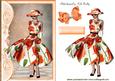 Pretty in Peach, Lady in Hat with Bow