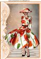 Pretty in Peach, Lady in Hat with Border A4