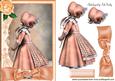 Little Girl in Peach Bonnet with Bow