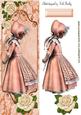 Little Girl in Bonnet with Cream Roses Tall Dl