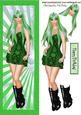 Trendy Girl with Boots and Green Hair Tall Dl