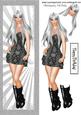 Trendy Girl with Boots and Silver Hair Tall Dl