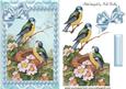 Pretty Blue Birds in a Nest with Pearls