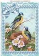 Pretty Blue Birds in a Nest with Pearls A4
