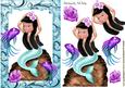 Cute Little Mermaid with a Fish