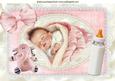 Sweet Baby Girl with Her Cuddly Ele A4