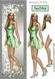 Pretty in Her Green Dress and Matching Shoes Tall Dl