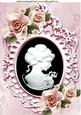 Pretty Cameo with Porcelain Roses A4