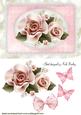 Porcelain Roses in Lace Ornate Frame