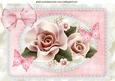 Porcelain Roses in Lace Ornate Frame A4