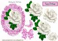 White Roses with Pink Gingham and Bow