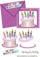 Birthday Cake on Envelope & Card