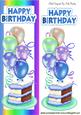 Lovely Blue Birthday Cake with Balloons Tall Dl