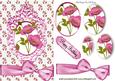 Pink Poppies with Pink Bow Oval Pyramids