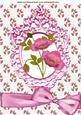 Pink Poppies with Pink Bow A4