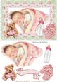 Sweet Dreams Baby Girl in Floral Frame