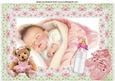 Sweet Dreams Baby Girl in Floral Frame A4