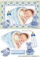 Sweet Dreams Baby Boy in Floral Frame