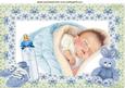 Sweet Dreams Baby Boy in Floral Frame A4