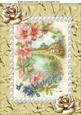 Pretty Country Cottage with Flowers & Pearls A4