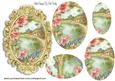 Pretty Country Cottage with Flowers Oval Pyramids