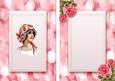 Beautiful Vintage Lady with Roses A5 Insert