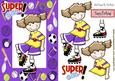 Super Girl! Soccer Girl in Purple Sports Frame