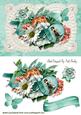 A Beautiful Spray of Flowers on Vintage Lace