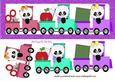 School Train with Pandas Lots of Goodies Dl