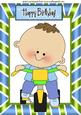 Cheeky Boy! Looking Cute Riding His Tricycle A4
