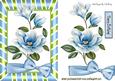 Pretty Blue Magnolias with Big Bow