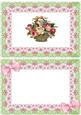 Basket of Roses with Bows in Lace A5 Insert