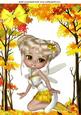 Little Faerie Sitting in the Woods of Shades of Autumn A4