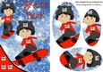 Skate Park Boys in Red Oval Pyramids