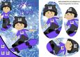 Skate Park Boys in Purple Oval Pyramids