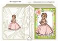 Pretty Girl in Pink in Floral Frame Folded Book