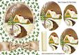 Autumn Shades Snow Covered Cottage Oval Pyramids