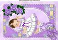 Baby Girl in Lilac with Roses A4