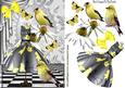 Pretty Yellow/grey Dress with Yellow Birds