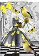 Pretty Yellow/grey Dress with Yellow Birds A4