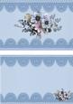 Pretty Blue Flowers on Lace A5 Insert