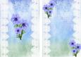Pretty Blue/purple Flowers on Lace A5 Insert