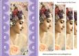 Pretty Vintage Lady on Lilac Lace with Pearls Pyramids