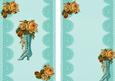 Turq Vintage Boot on Lace with Peach Roses A5 Insert