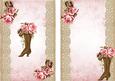 Vintage Boot with Roses on Lace A5 Insert