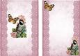Pretty Bird on a Branch with Vintage Lace A5 Insert