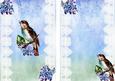Vintage Bird on Lace in Blue A5 Insert