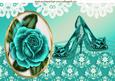 Turq Roses & Sparkle Shoes A4