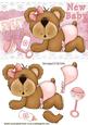 Cutie Baby Bear for a Girl with Bottle