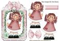 Cute Little Rag Doll in Ornate Frame with Bow